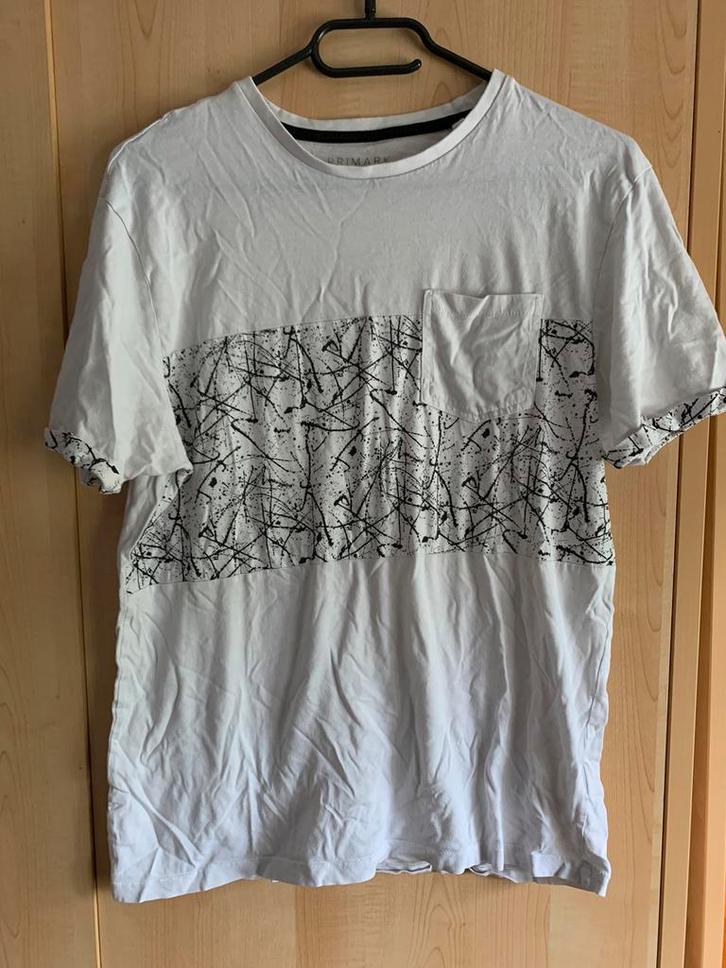 Witte t shirt, Kleding | Heren, T-shirts, Zo goed als nieuw, Maat 48/50 (M), Wit, Ophalen of Verzenden
