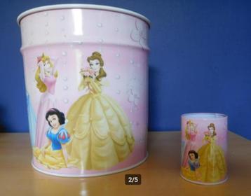 Disney Princess set met vuilnisbak en pennenhouder beschikbaar voor biedingen