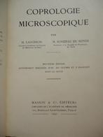 1930 COPROLOGIE MICROSCOPIQUE LANGERON RONDEAU DUNOYER M. Pu, Livres, Science, Enlèvement ou Envoi