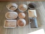 Rieten manden / houten bakje, Mand, Ophalen of Verzenden, Zo goed als nieuw, Riet