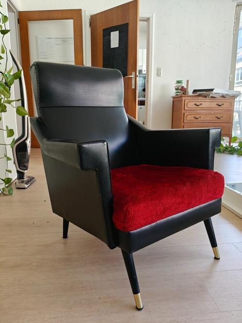 zetel eenzit vintage, Huis en Inrichting, Zetels | Zetels, Gebruikt, Eenpersoons, Minder dan 150 cm, 75 tot 100 cm, Hout, Kunststof