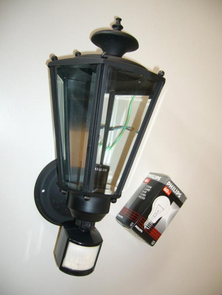 Muur lantaarn met bewegingssensor, Tuin en Terras, Buitenverlichting, Nieuw, Wandlamp, Aluminium, Minder dan 50 watt, Netvoeding