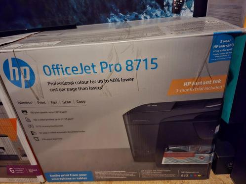 Imprimante HP 8715 Instant Ink, Computers en Software, Printers, Zo goed als nieuw, All-in-one, Inkjetprinter, Kleur printen, Kopieren