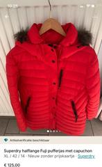 SUPERDRY halflange Fuji pufferjas met capuchon, Ophalen, Superdry, Maat 46/48 (XL) of groter, Zo goed als nieuw