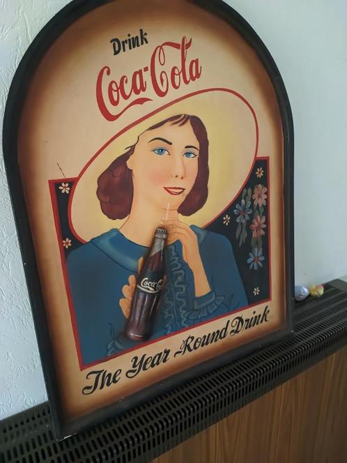 Enseigne de pub Coca-Cola vintage/rétro, Collections, Rétro, Maison et Meubles, Enlèvement