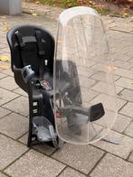 Fietsstoeltje met scherm, Fietsen en Brommers, Fietsaccessoires | Fietsstoeltjes, Ophalen, Gebruikt, Voorzitje, Voetsteuntjes