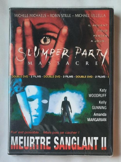 Slumber Party Massacre + Meurtre Sanglant 2 neuf sous bliste, Cd's en Dvd's, Dvd's | Horror, Nieuw in verpakking, Ophalen of Verzenden