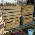 Houten kraten 4 goed ,2 te herstellen (hout bijgevoegd), Ophalen, Gebruikt, Grenenhout