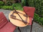 Rond tuintafeltje + 2 stoelen, Ophalen, Gebruikt, Rond, Aluminium