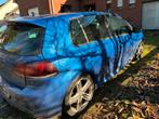 Volkswagen golf 6r, Auto's, Volkswagen, Automaat, Zwart, Blauw, Leder