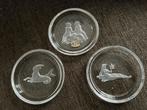 Val Saint Lambert glasonderzetters 3 stuks, Enlèvement ou Envoi
