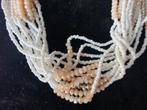 Elegant parelketting met parelmoer, Handtassen en Accessoires, Kettingen, Kunststof, Wit, Ophalen of Verzenden, Zo goed als nieuw