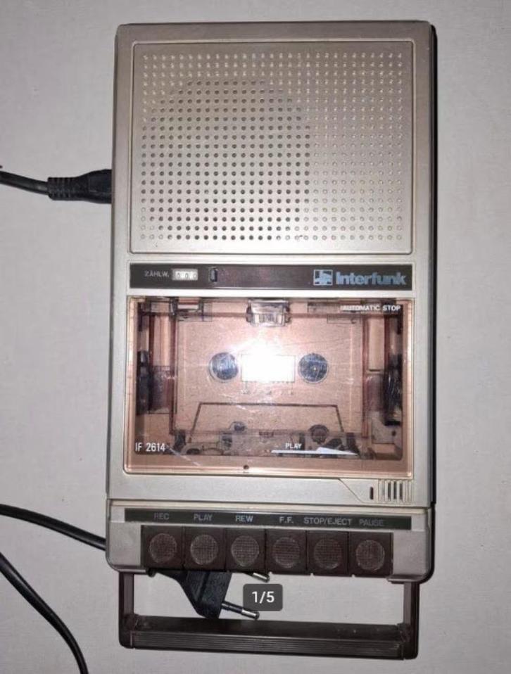 Vintage Interfunk casettedeck recorder – retro jaren ’70, Verzamelen, Retro, Audio en Video, Ophalen of Verzenden