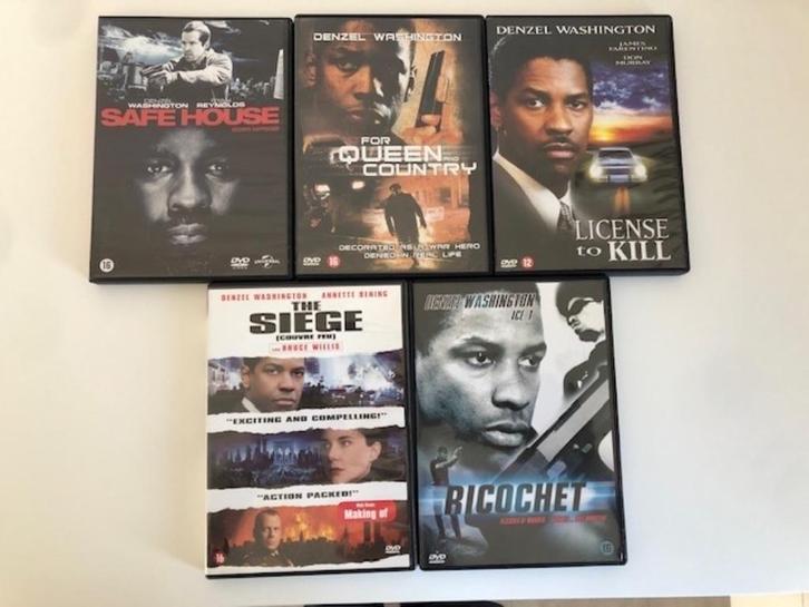Pakket van 10 films met Denzel Washington op dvd, Cd's en Dvd's, Dvd's | Actie, Gebruikt, Actiethriller, Vanaf 16 jaar, Ophalen of Verzenden