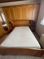 eiken slaapkamer - type brug, Huis en Inrichting, Slaapkamer | Complete slaapkamers, Ophalen, Zo goed als nieuw, Tweepersoons