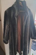 Grijze Lange dames jas ,faux fur, Ophalen, Zo goed als nieuw, Maat 42/44 (L), Grijs