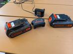 2 Black & Decker 18V 1.5Ah accu's + oplader., Ophalen, Gebruikt