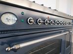 🍀Luxe Fornuis Boretti 120 cm grijs 7 pits Frytop 2 ovens, 60 cm of meer, 5 kookzones of meer, Vrijstaand, 90 tot 95 cm