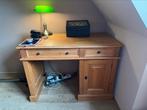 Grenen bureau met 2 laden en een kastje, Ophalen, Gebruikt, Bureau