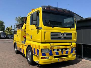 MAN TGA 18.360 Takelwagen Palfinger Kraan Falkom Brill beschikbaar voor biedingen