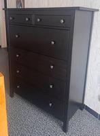 IKEA Hemnes zwarte ladekast/commode, Ophalen, 100 tot 150 cm, 5 laden of meer, 100 tot 150 cm