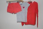 gestreep t-shirt met rode short en gilet - maat 128/116, Kinderen en Baby's, Kinderkleding | Maat 128, Okaïdi, Meisje, Gebruikt