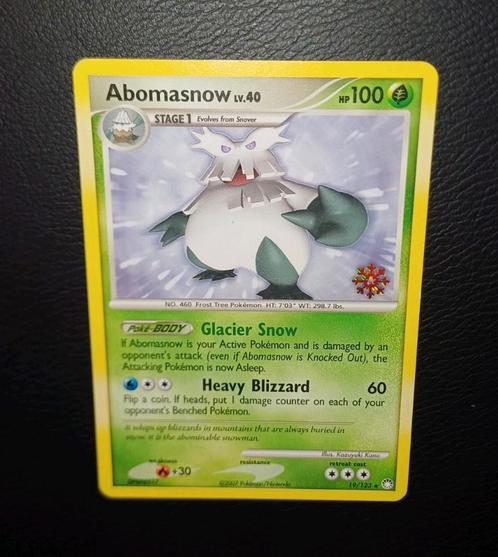 Vintage  Abomasnow lv.40 19/123 Snowflake Stamp, Hobby en Vrije tijd, Verzamelkaartspellen | Pokémon, Ophalen of Verzenden