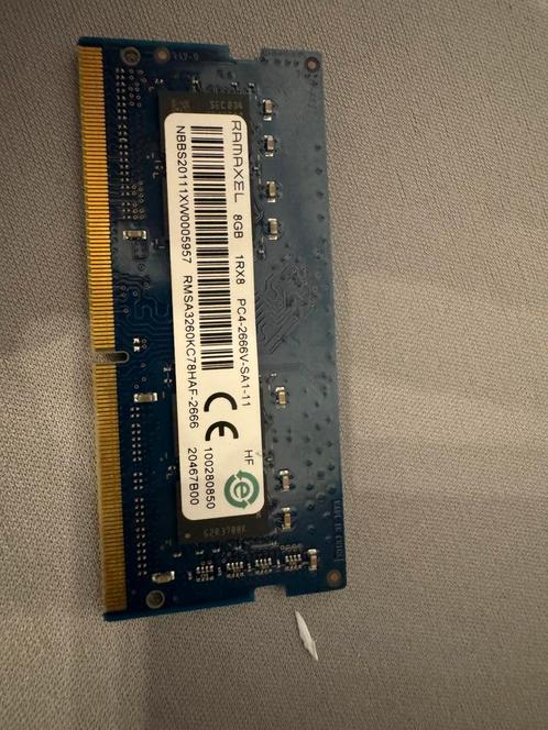 Ram DDR4 8gb 1Rx8 PC4 2666V -SA1-11, Computers en Software, RAM geheugen, Zo goed als nieuw, DDR4, Ophalen
