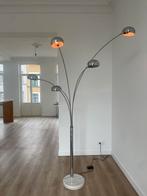 Vloerlamp arc design vintage 5-armige marmeren voet — chroom, Ophalen, Gebruikt, Metaal, 200 cm of meer