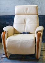 relaxzetels , electrisch, echt leder, Huis en Inrichting, Ophalen, Gebruikt, Hout