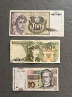Lot van 3 bankbiljetten Europa, Postzegels en Munten, Overige landen