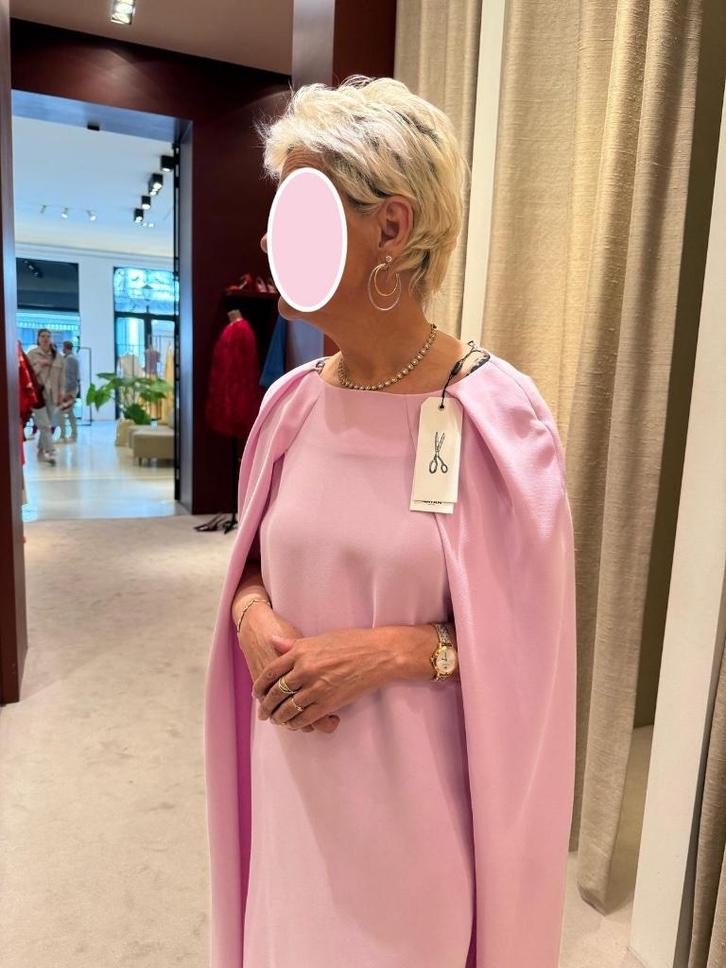 Natan Couture roze cape-jurk, Kleding | Dames, Gelegenheidskleding, Gedragen, Galajurk, Maat 38/40 (M), Roze, Ophalen