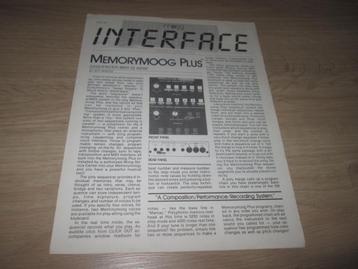 Moog Synthesizer Interface Volume IV- 01/03-1984 -Origineel beschikbaar voor biedingen