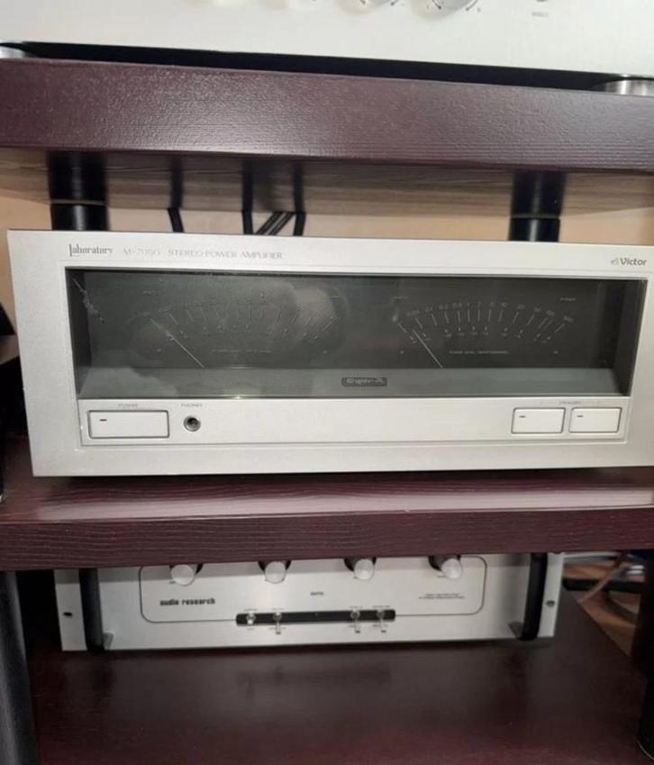 Victor M-7050 eindversterker, Audio, Tv en Foto, Versterkers en Ontvangers, Gebruikt, Stereo, 120 watt of meer, JVC, Ophalen of Verzenden