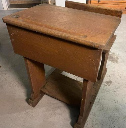 Houten schoolbank, Antiek en Kunst, Antiek | Meubels | Tafels, Ophalen