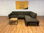 Hoekzetel in Olijfgroene Microlederlook – Comfort & Karakter, Ophalen of Verzenden, Zo goed als nieuw, Stof