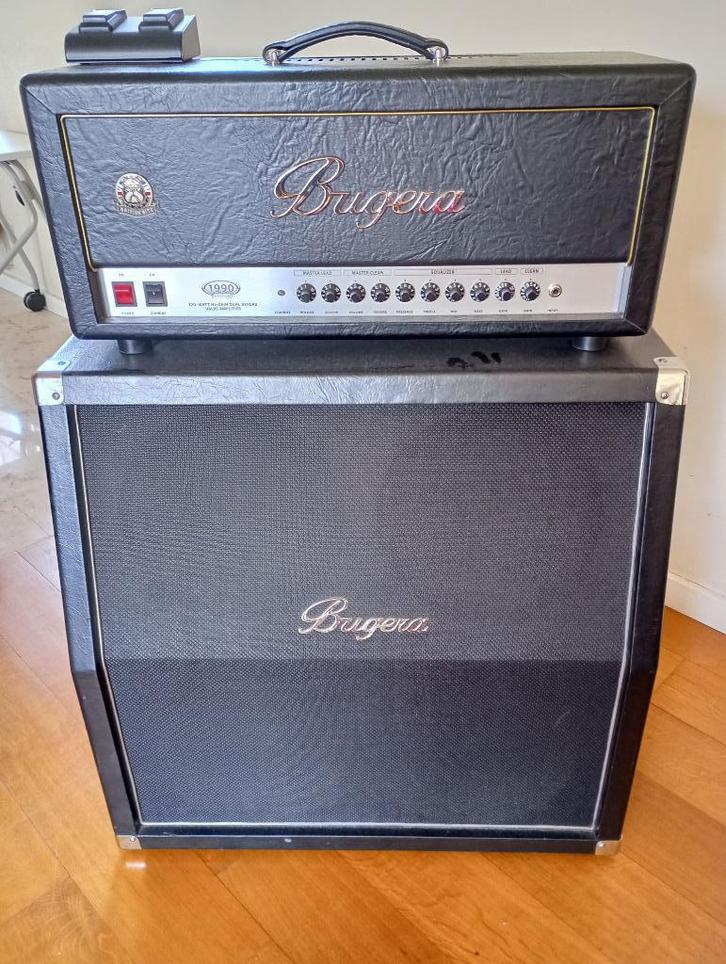 Bugera 1990 Infinium 120 W "British Bite" + Cab 412H-BK, Muziek en Instrumenten, Versterkers | Bas en Gitaar, Zo goed als nieuw