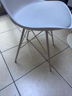 Te koop mooi witte eettafel 4 stoelen, Huis en Inrichting, Tafels | Eettafels, Ophalen, Modern design, 100 tot 150 cm, Rond