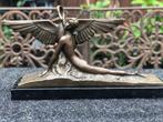 bronzen sculptuur Leda vrouw met zwaan, Antiek en Kunst, Ophalen of Verzenden