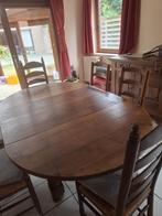 Eiken eetkamer, Huis en Inrichting, Complete eetkamers, Ophalen, Gebruikt, Antiek eiken, 6 tot 8 stoelen