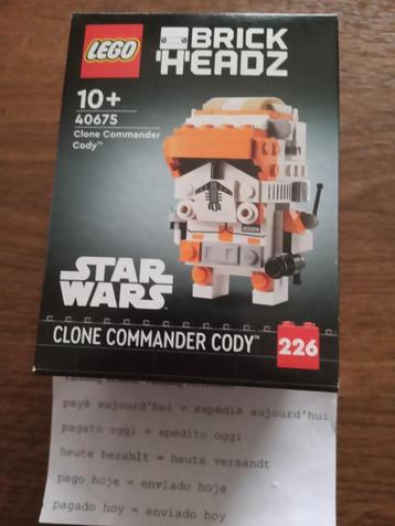 Lego Brickheads N 40675 Star Wars Close Commander Cody, Envoi, Neuf, Ensemble complet, Lego
