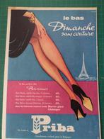 Lingerie - publicité papier bas Dimanche - 1960, Overige typen, Gebruikt, Ophalen of Verzenden