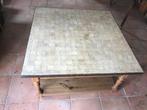 Table type marocaine zellige  100 cmx100cmx47cm haut, Huis en Inrichting, Ophalen, Zo goed als nieuw, Grenenhout