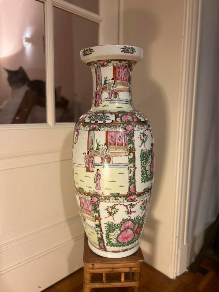 Grand vase chinois décoratif – 64 cm – très belle qualité, Antiquités & Art, Antiquités | Porcelaine, Enlèvement