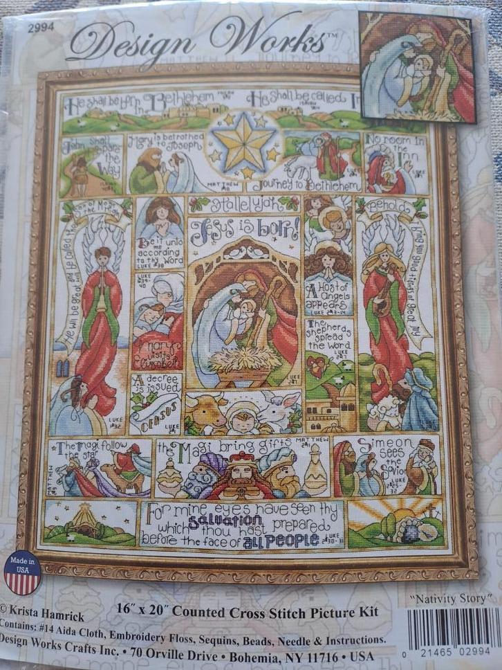 Borduurpakket Nativity Story van Design Works, Hobby en Vrije tijd, Borduren en Borduurmachines, Nieuw, Borduurpakket, Verzenden