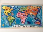 Puzzle planisphère en bois - complet (16 pièces), Enlèvement, Utilisé, En bois