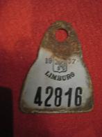 Fietsplaat Limburg 1937 email fiets taksplaat, Verzenden