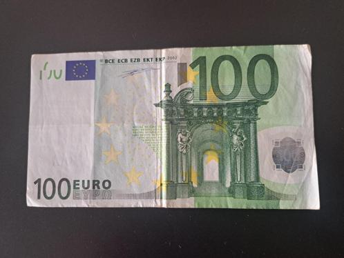 2002 Spanje 100 euro 1e serie Duisenberg printcode M002, Postzegels en Munten, Bankbiljetten | Europa | Eurobiljetten, Los biljet