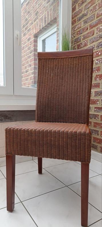 6 stoelen rotan Lloyd Loom, Huis en Inrichting, Stoelen, Ophalen, Zo goed als nieuw