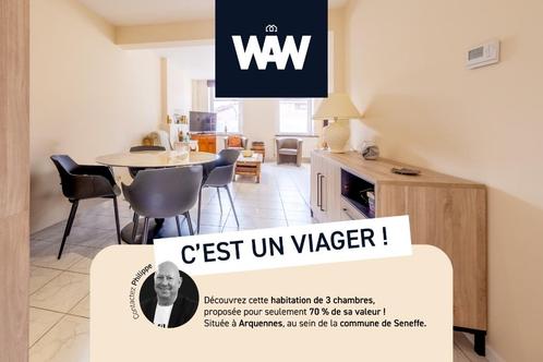 WAW c'est le viager — Maison 3 chambres à Seneffe, Immo, Huizen en Appartementen te koop, Provincie Namen, 500 tot 1000 m², Tussenwoning